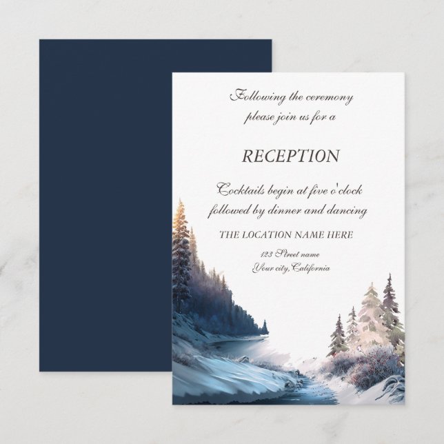 Invitation Paysage,Réception en forêt,Nature (Devant / Derrière)