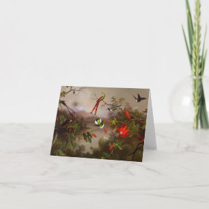 Invitation Paysage tropical avec dix colibris