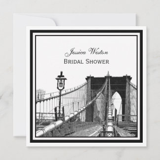 Invitation Paysage urbain de NYC Pont de Brooklyn #2 SQ Enter