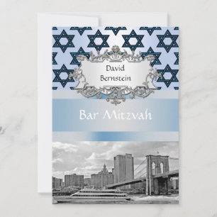 Invitation Paysage urbain de NYC Pont de Brooklyn Bar Mitzvah