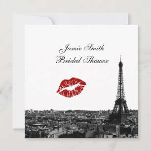 Invitation Paysage urbain de Paris France Baiser #1 BW Enterr