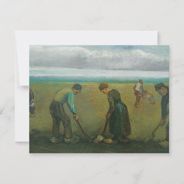 Invitation Paysans ou paysans de Van Gogh qui plantent des po (Devant)