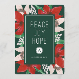 Invitation Peace Joy Hope Corporate Holiday