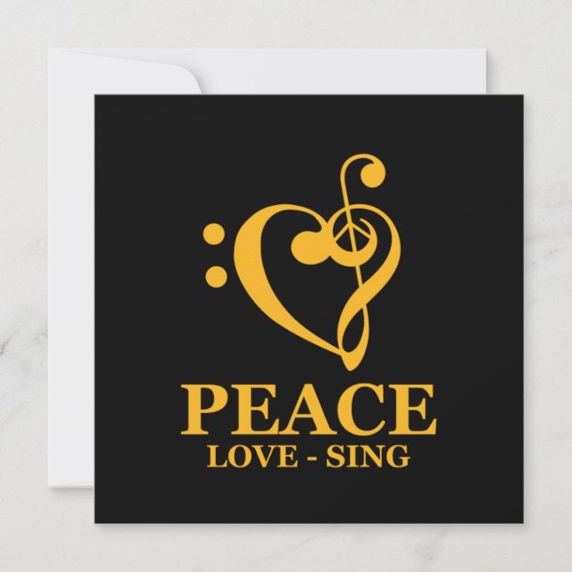 Invitation Peace Love Choir Chorale Chorus Choral Music Clef  (Devant)