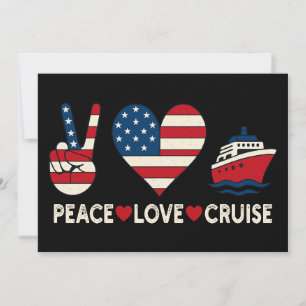 Invitation Peace Love Cruise USA Vacances Vibes