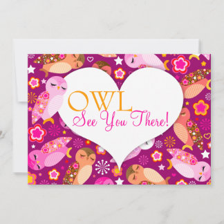 Invitation Peace & Love "OWL See You There"
