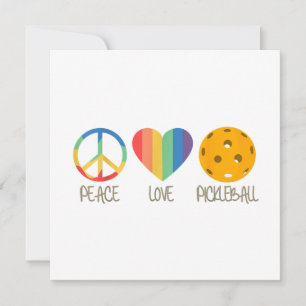 Invitation Peace Love Pickleball