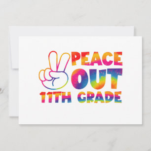 Invitation Peace Out 11e année Teinture à tarte 11e année