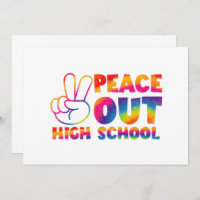 Peace Out High School Tie Dye Dernier Jour De L'Éc