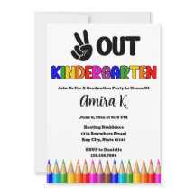 Peace Out Maternelle Amusante Colorful Graduation