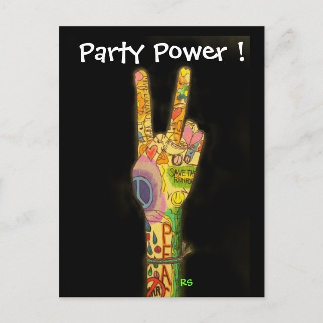 Invitation Peace & Party Power - Sauvegardez la da (Devant)
