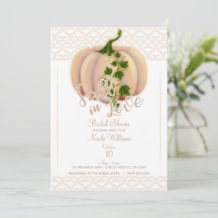 Invitation Peach Blush Citrouille TOMBE DANS LA Fête des mari
