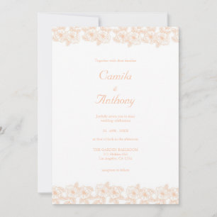 Invitation Peach Fuzz minimaliste Motif tendance