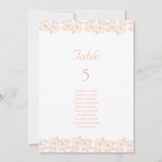 Invitation Peach Fuzz minimaliste Motif tendance (Devant)