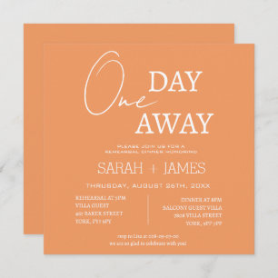 Invitation Peach Moderne Un Jour Plus Mariage