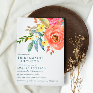 Invitation Peach Pink Peonies Bridesservatrices Mariage de dé