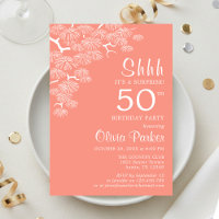 Peach Pink Pine Branch Surprise 50e anniversaire