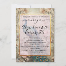Peacock Chic Vintage Espagnol 45e Anniversaire