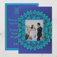 PEACOCK FEATHER MOTIF PATTERNEL BLEU VERT
