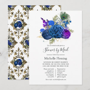 Invitation Peacock Floral Baby ou Fête des mariées par la pos