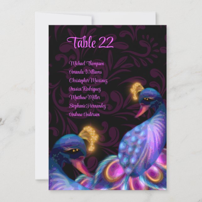 Invitation Peacock Jewel Tones Mariage Floral (Devant)