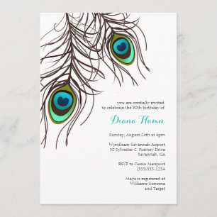 Invitation PEACOCK - Mariage, Anniversaire et plus