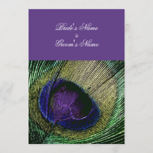 Invitation Peacock n violet thème mariage - Créez votre propr