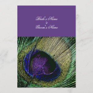 Invitation Peacock n violet thème mariage - Créez votre propr