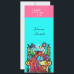 Invitation PEACOCKS EN AMOUR MONOGRAM rose turquoise bleu ver<br><div class="desc">Design élégant et élégant en rose et turquoise. Peinture aquarelle avec feuille d'or et d'argent .Facile à customiser avec votre propre texte en tant que carte de faire-part / cartes de place / cartes de sauvegarde / cartes de remerciements / , douches nuptiales, anniversaires, fêtes, douches fiançailles, ou à peu...</div>