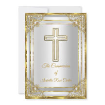 Pearl Gold Croix blanche Sainte communion