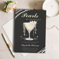 Pearls Prosecco Ivory Black Elegant Fête des marié
