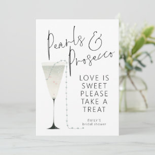 Invitation Pearls Prosecco Love is Sweet Fête des mariées Car