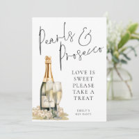 Pearls Prosecco Love is Sweet Take Treat