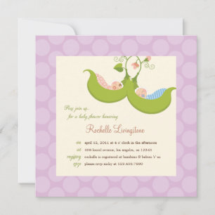 Invitation Peas dans un Pod Twin Boy Girl Baby shower Invitat