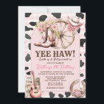 Invitation Peau de vache rose Cowgirl Western 1er anniversair<br><div class="desc">en vichy Cowgirl Boot Floral Western Invitation. Rustique 21e,  30e ou 40e anniversaire de la cow-girl occidentale.</div>