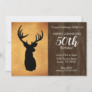 Invitation Pêche à la chasse Thème 50ème anniversaire