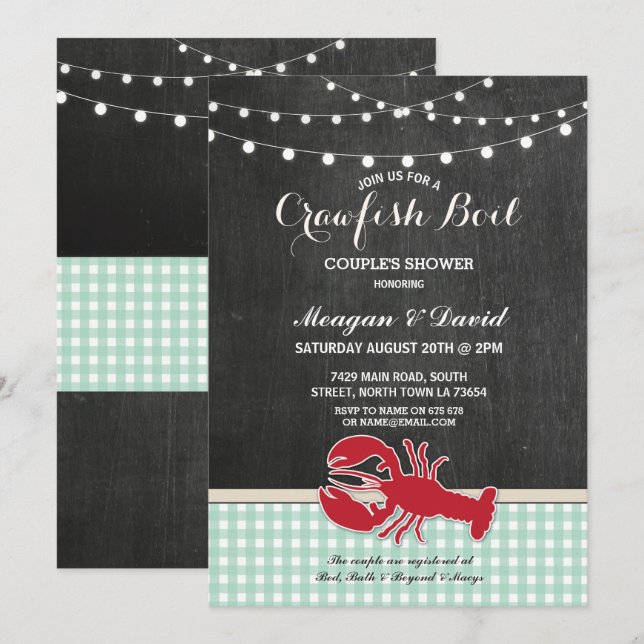 Invitation Pêche à la crevette Volonté d'engagement Vérifier  (Devant / Derrière)