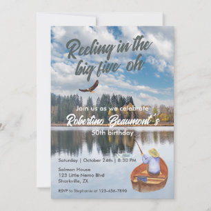 Invitation Pêche À L'Aquarelle À La Fête Du 50E Anniversaire 