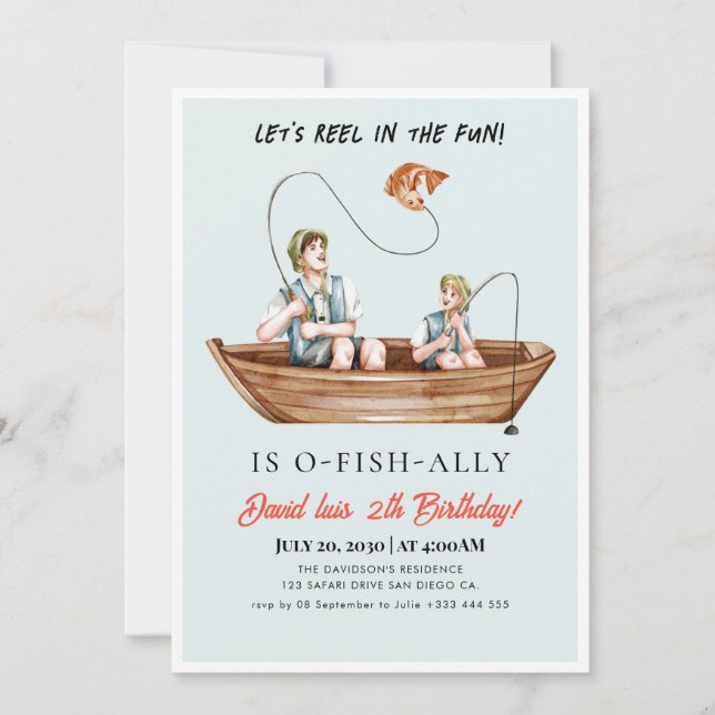 Invitation pêche Anniversaire (Devant)