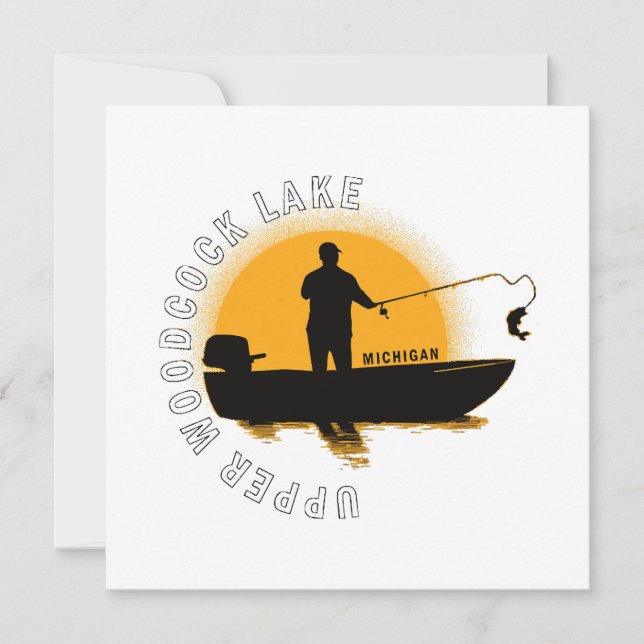 Invitation Pêche au lac Michigan (Devant)