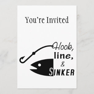 Invitation Pêche au sineur de la ligne de Hook