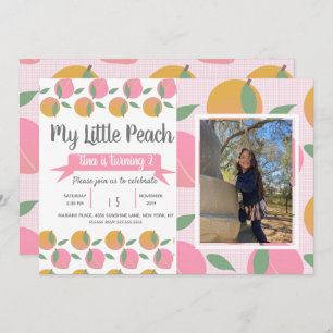 Invitation Pêche d'été Motif Fruit fête d'anniversaire Photo