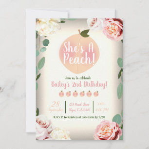 Invitation PECHE DOUCE Charme du Sud Fête d'anniversaire flor