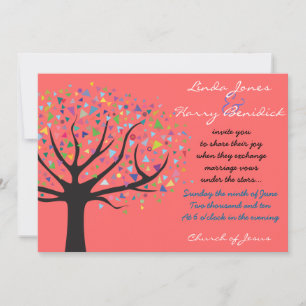 Invitation Pêche Fiançailles de l'arbre de vie