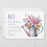 Pêche Purple arrosage Floral Can 80e anniversaire