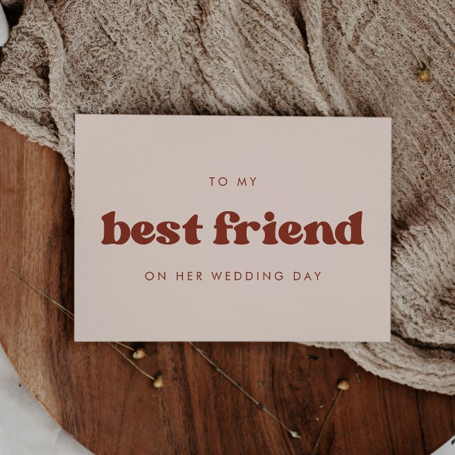 Invitation Pêche rétro À ma meilleure amie le jour de son mar (Créateur téléchargé)