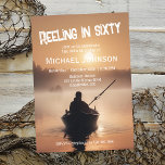 Invitation Pêche Sunrise Pêcheur 60e anniversaire<br><div class="desc">"Reeling in Fifty : 'Fishing' Celebration Card Préparez la scène pour une célébration de 60e anniversaire qui fait écho à la passion de l'homme d'anniversaire pour la pêche avec notre invitation 'Fishing'. La scène pittoresque d'un bateau à rames sur un lac tranquille, baigné par la douce lueur du lever du...</div>