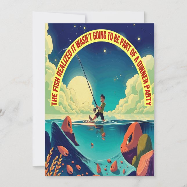 Invitation Pêcher sous les étoiles (Devant)