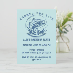 Invitation Pêcheur Drôle Party de Bachelor de Pêche sur Mesur
