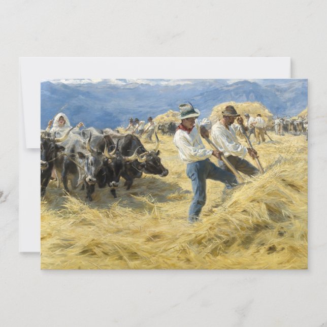 Invitation Peder Severin Kroyer - Threshing dans les Abruzzes (Devant)